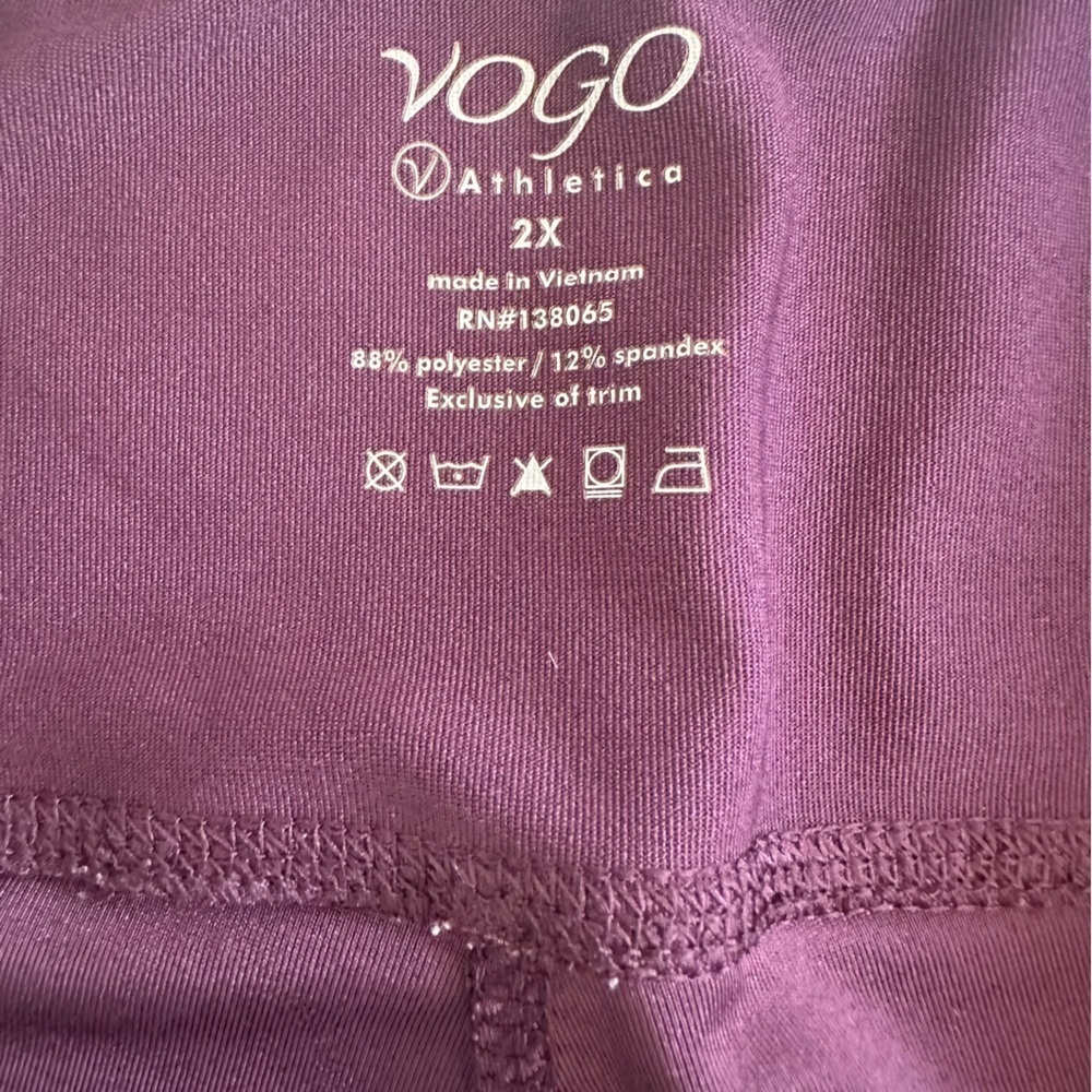 Plus Size Purple Active Leggings - Picture 4 of 4